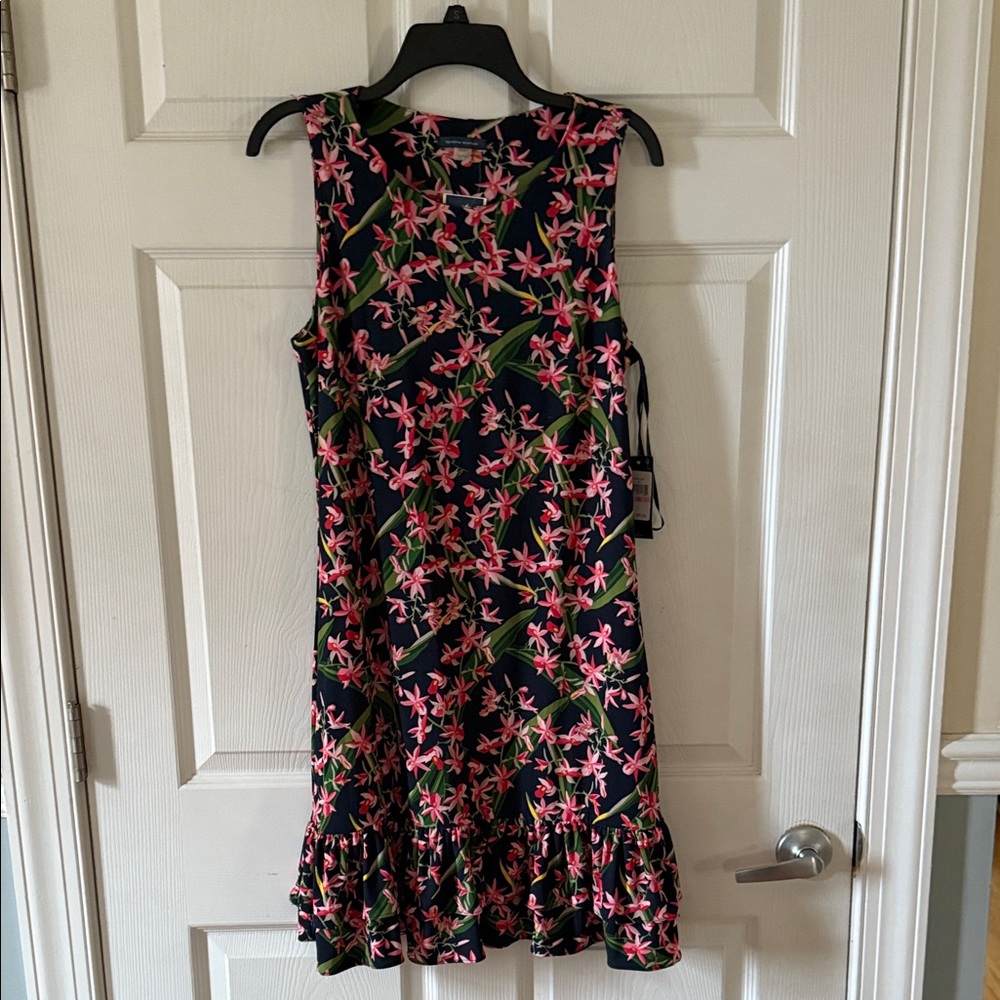 Tommy Hilfiger Sleeveless Dress - Pink and Green on navy